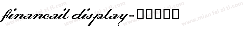 financail display字体转换